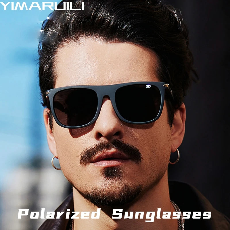 YIMARUILI C3055 Polarized Sunglasses – Ultra-Light TR90 Retro Square Eyewear for Men & Women