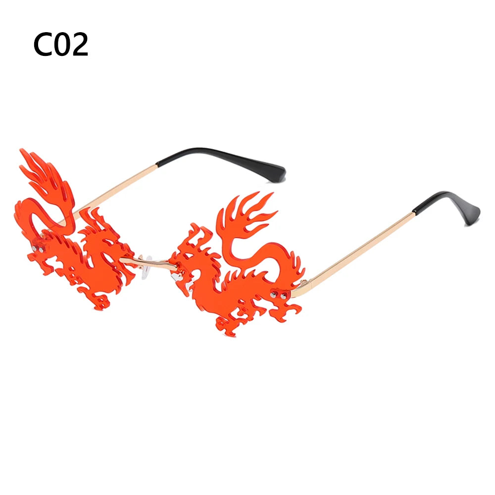 Bat-Shaped Rimless Sunglasses – Unisex Retro Streetwear Eyewear with UV400 Protection - Image 17