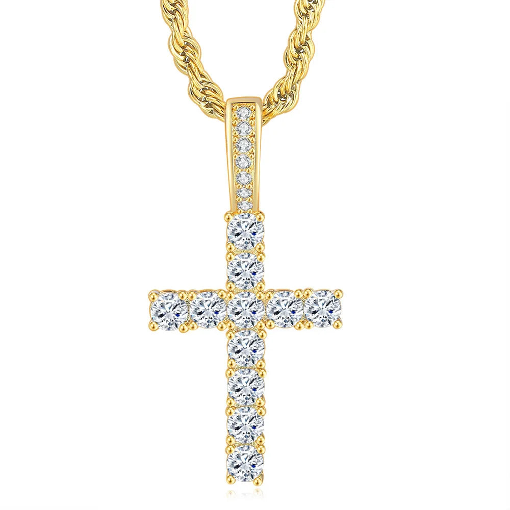 Hip Hop Cross Pendant Necklace for Women & Men - Image 8