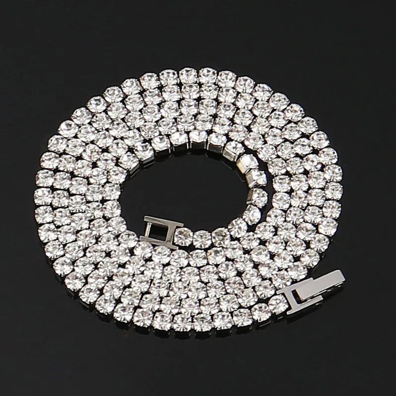 316L 4mm Stainless Steel Tennis Chain Necklace - Image 6