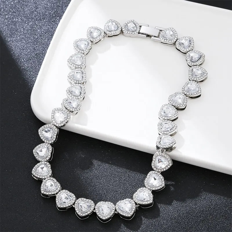 Hip Hop Heart Shape Cuban Chain Necklace - Image 4