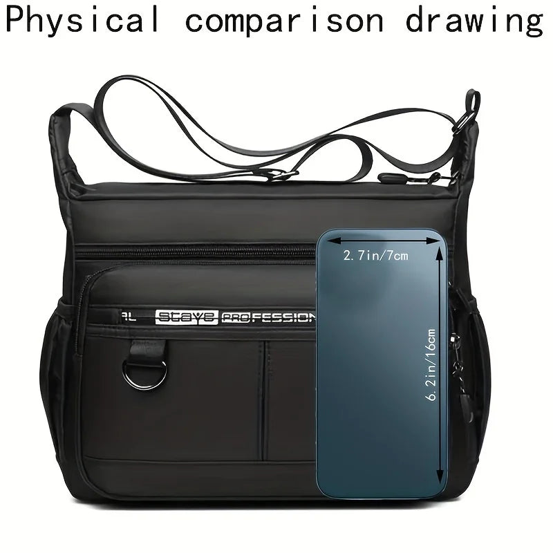 Multi-Layer Men’s Messenger Bag – Durable Crossbody Sling with Multiple Pockets - Image 3
