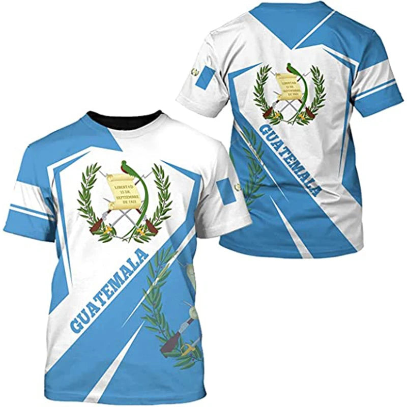 3D Printed Guatemala Flag T-Shirt – Oversized Streetwear Tee for Men - Image 11