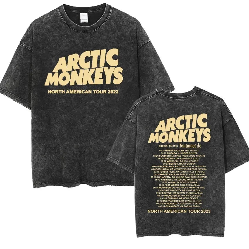 Retro Rock Arctic Monkeys Music Album Graphic T-Shirt - Image 21