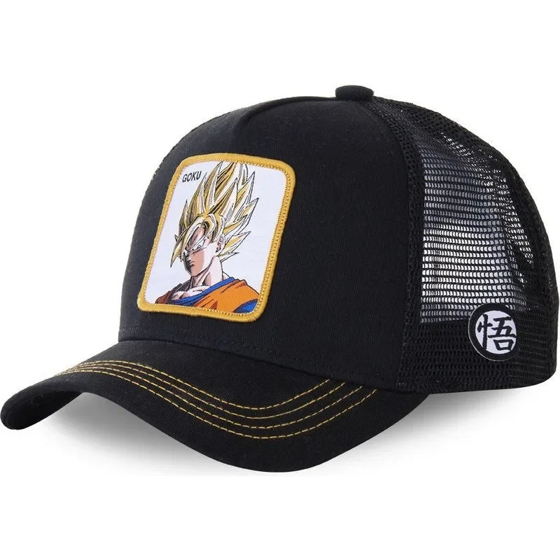 Dragon Ball Goku & Buu Embroidered Cap – Adjustable Trucker Mesh Hat for Men - Image 17