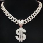 Men & Women Hip Hop Dollar Pendant Necklace