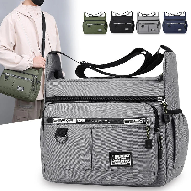Multi-Layer Men’s Messenger Bag – Durable Crossbody Sling with Multiple Pockets - Image 9