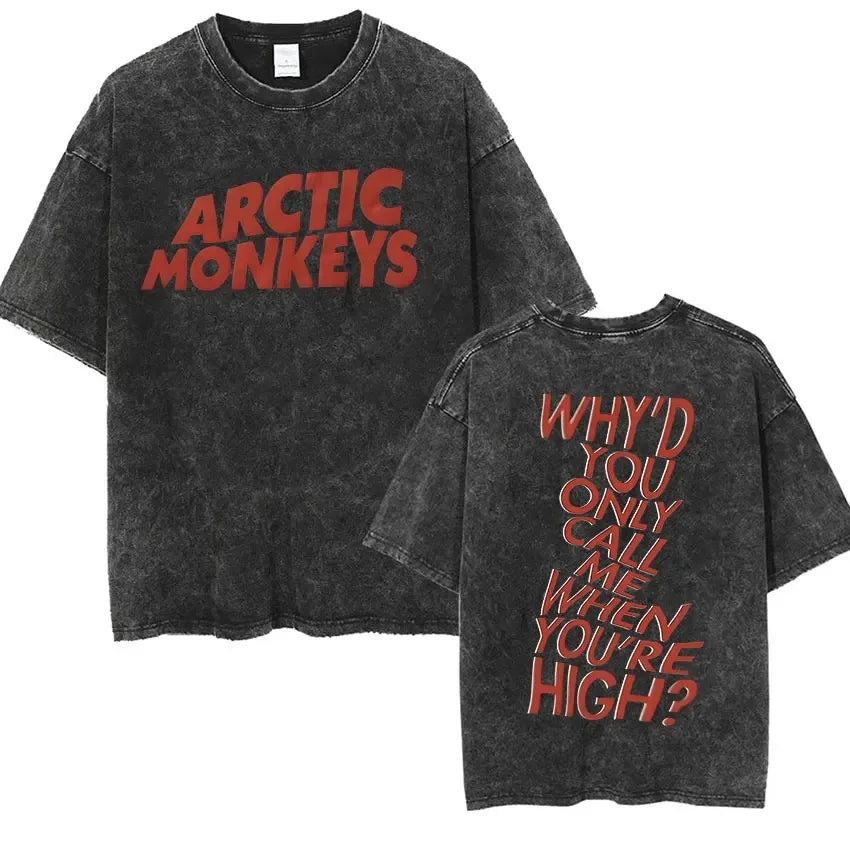 Retro Rock Arctic Monkeys Music Album Graphic T-Shirt - Image 14
