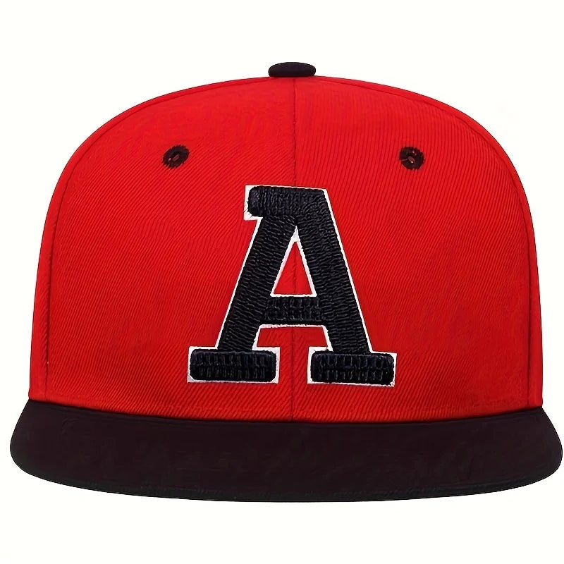 A Letter Embroidered Baseball Cap – Men’s Cotton Snapback Hat for Hip Hop & Outdoor Style - Image 2