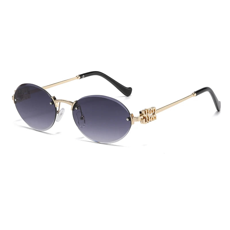 Oval Frameless UV400 Sunglasses – Unisex Summer Eyewear for Travel & Sun Protection - Image 10