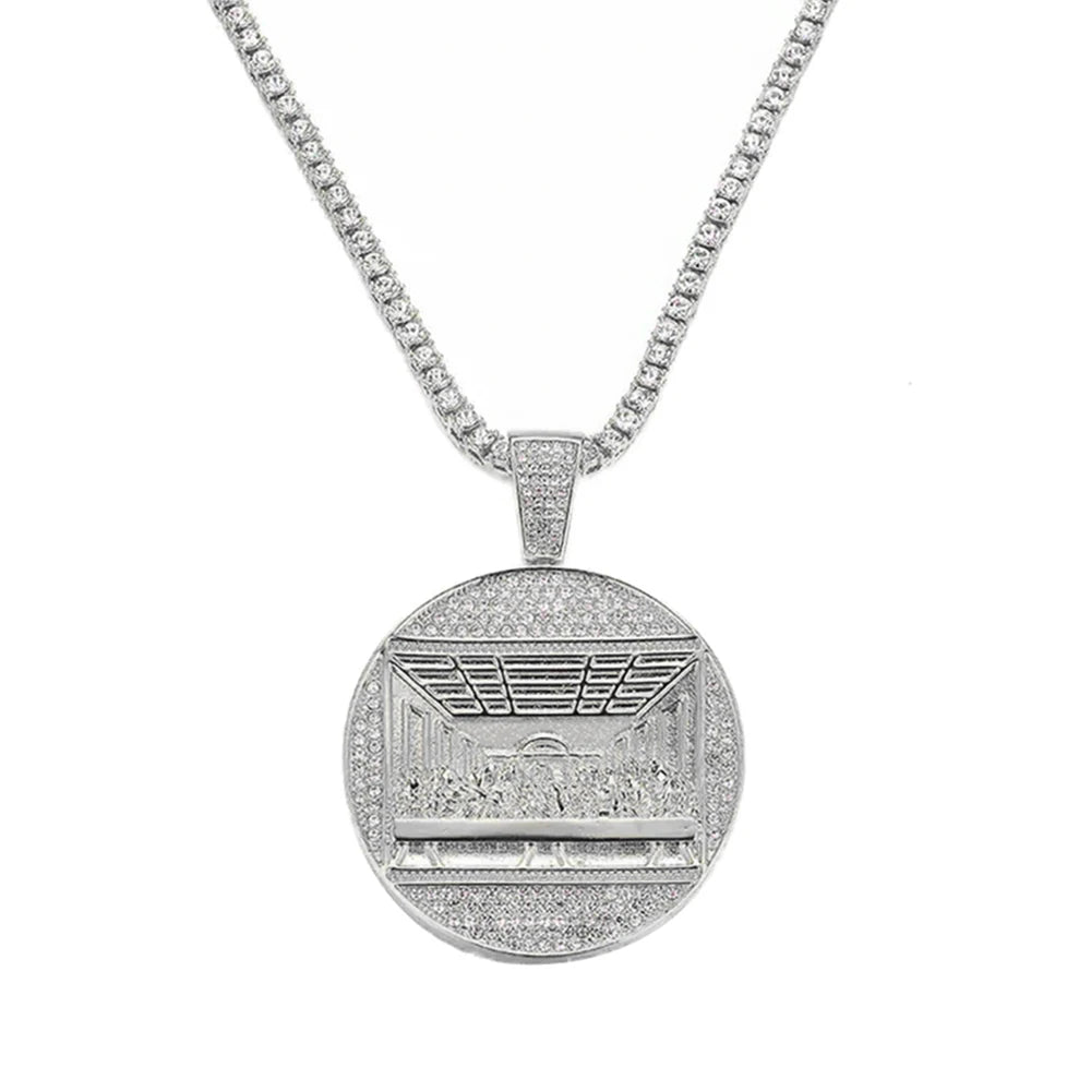 New Last Supper Pendant Cuban Chain Necklace - Image 9