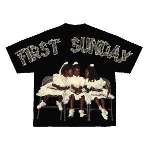 Y2K Vintage “Children First Sunday” Graphic Tee – Oversized Cotton Streetwear T-Shirt for Men & Women