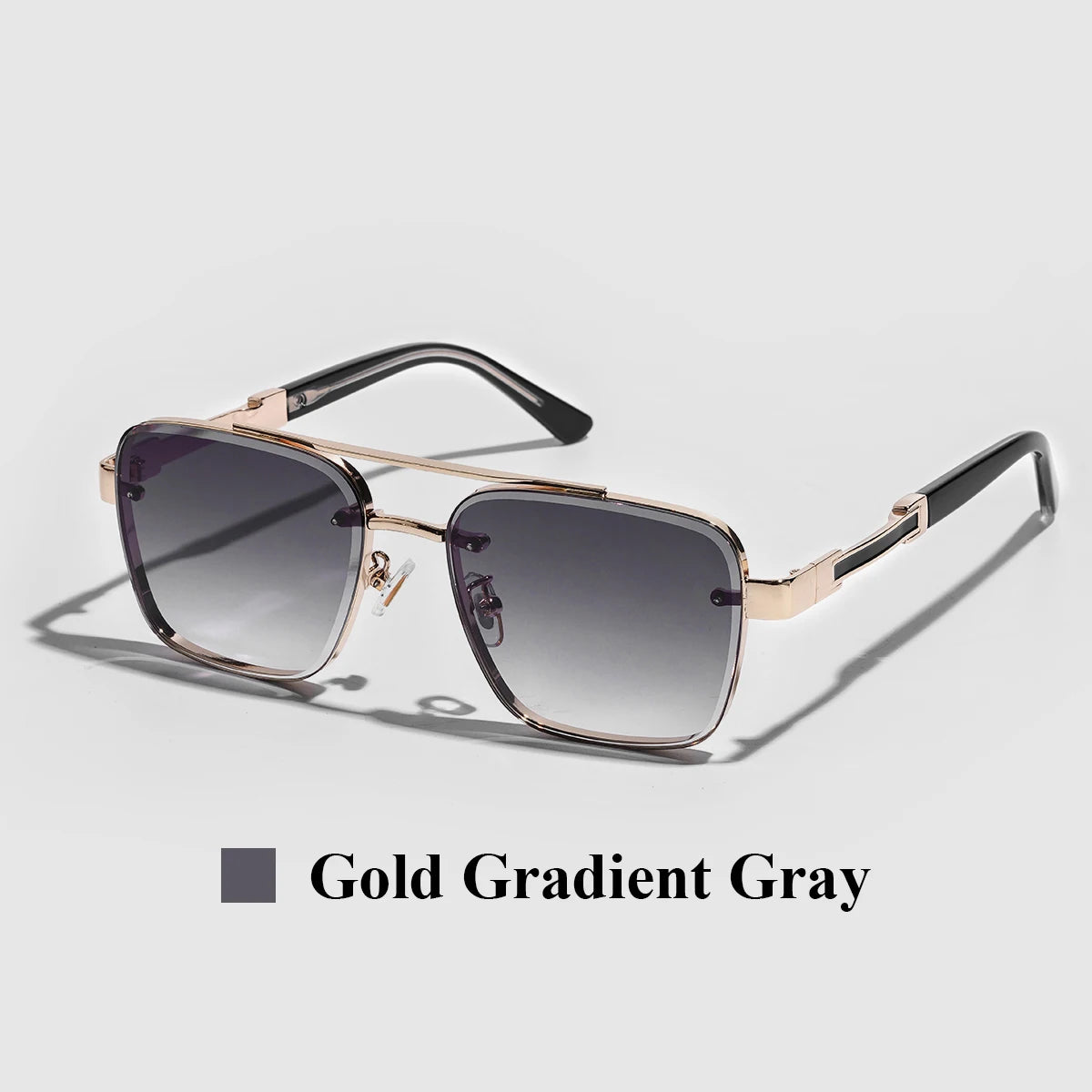 Ruiao Square Designer Sunglasses – Men's Luxury Metal Frame Gradient UV400 Shades - Image 13