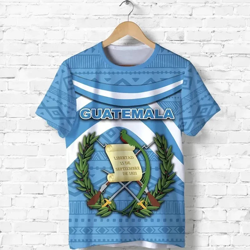 3D Printed Guatemala Flag T-Shirt – Oversized Streetwear Tee for Men - Image 15