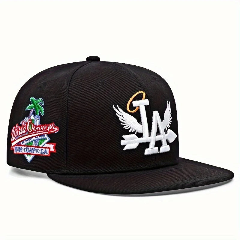 LA Angel Wings Embroidered Baseball Cap – Unisex Snapback Hat for Outdoor & Hip Hop Style - Image 9