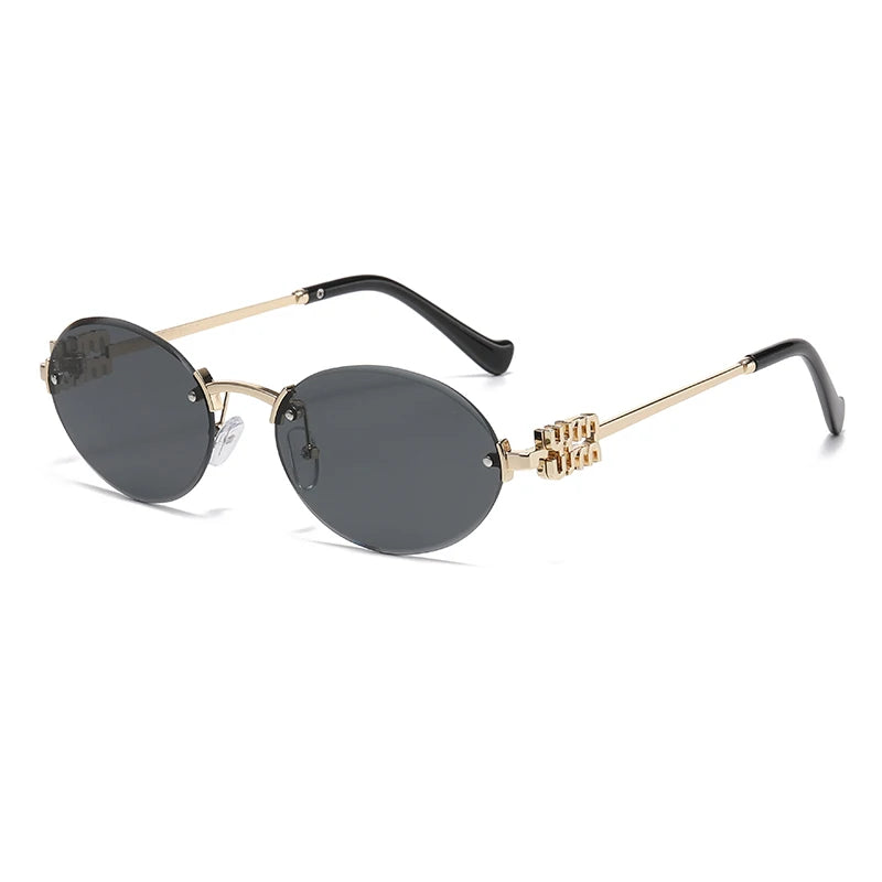 Oval Frameless UV400 Sunglasses – Unisex Summer Eyewear for Travel & Sun Protection - Image 11