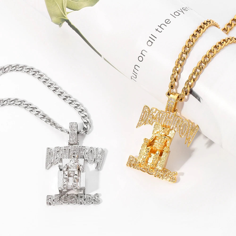 Hip Hop DEATHROW RECORDS Prisoner Necklace - Image 3
