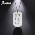 Personalized Military Dog Tag Necklace – Custom Stainless Steel Soldier Bar Chain for Men