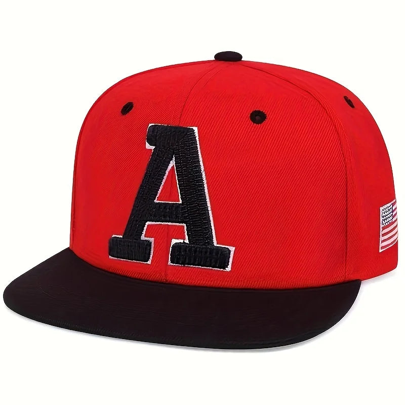 A Letter Embroidered Baseball Cap – Men’s Cotton Snapback Hat for Hip Hop & Outdoor Style - Image 6