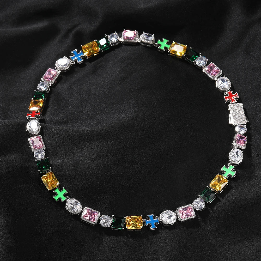 Iced Out Multi-Gemstone Necklace - Image 6
