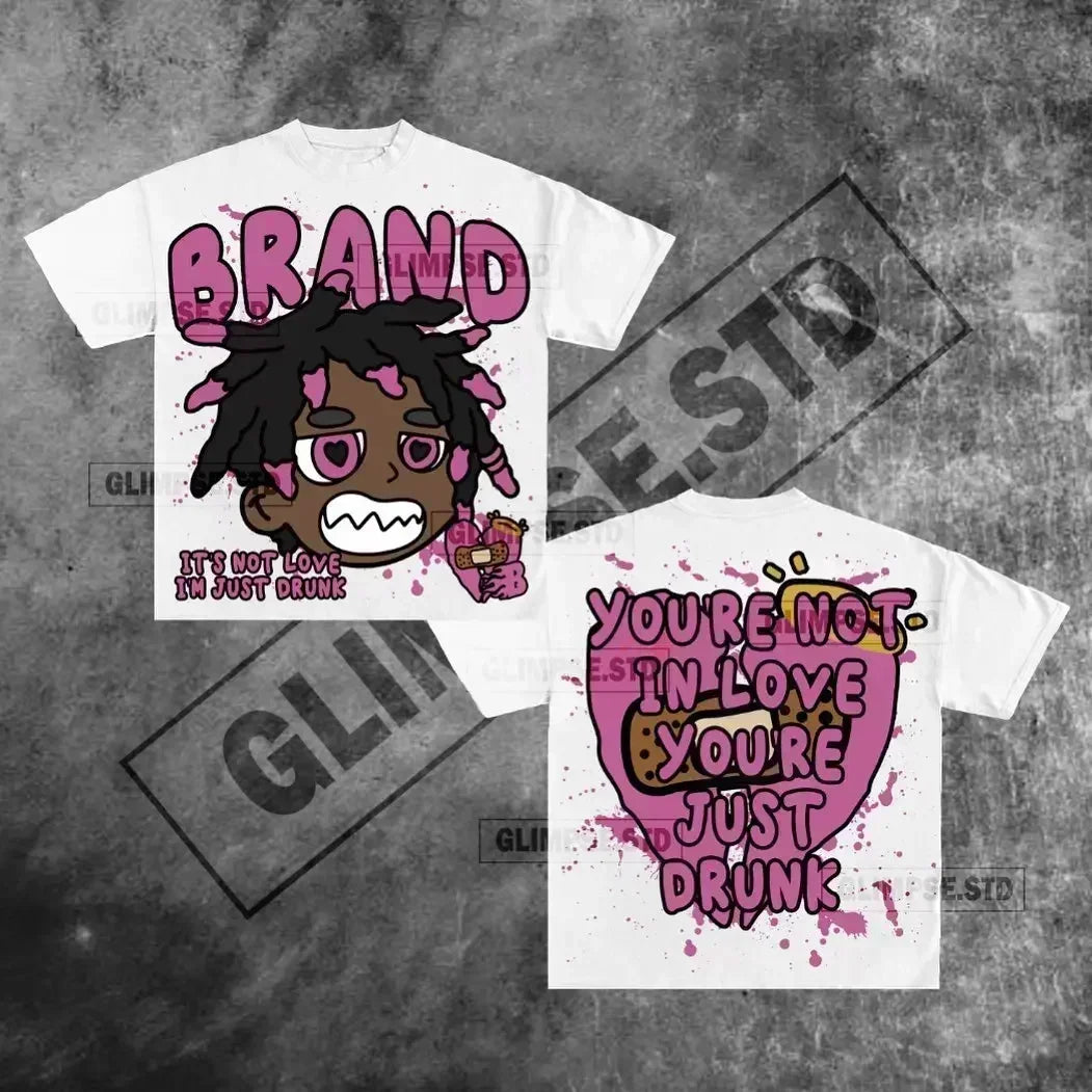 American Letter Graphic T-Shirt – Y2K Oversized Streetwear Tee for Men & Couples - Image 10