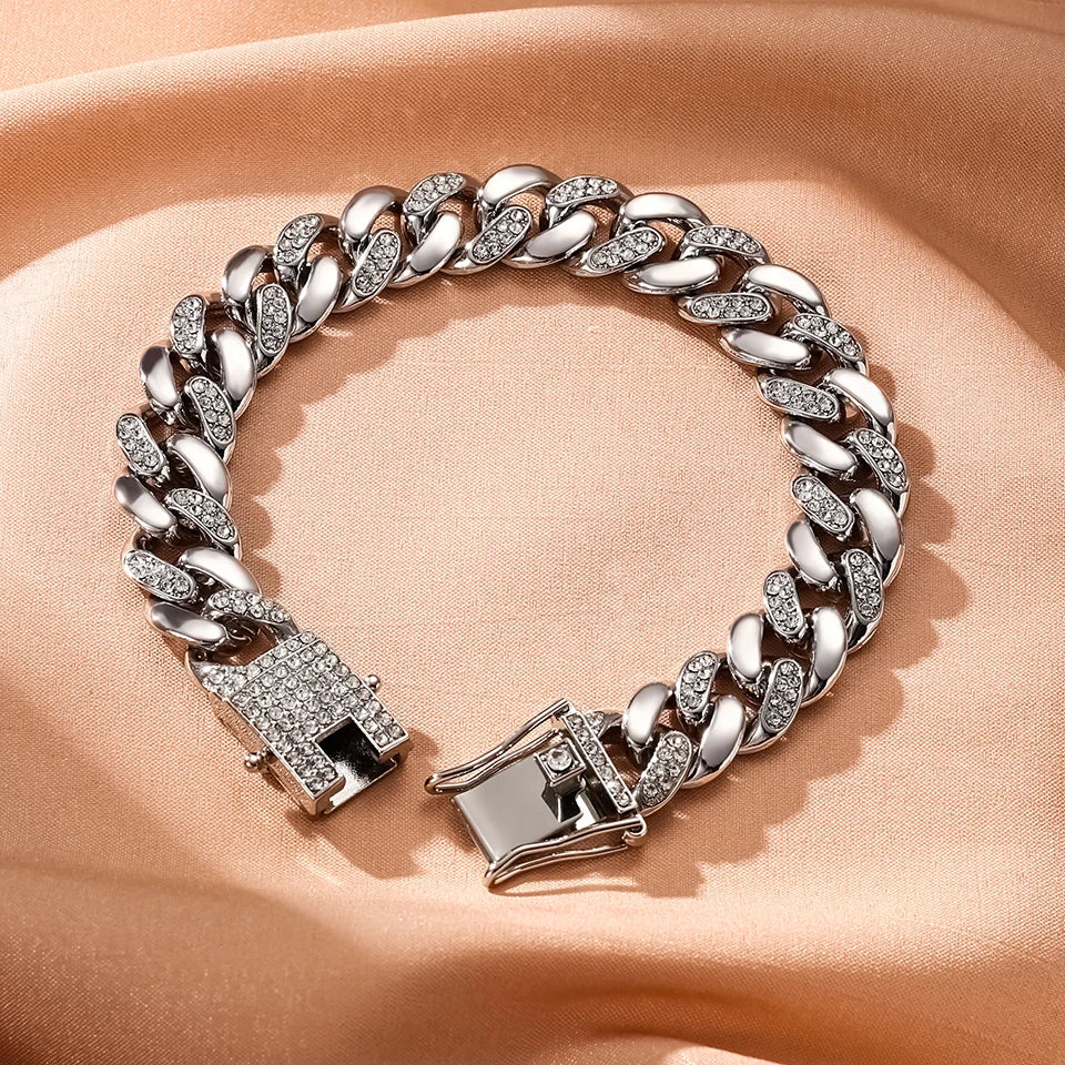 Gold & Silver Color Hip Hop Cuban Chain - Image 9