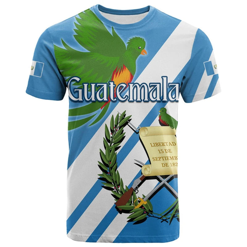 3D Printed Guatemala Flag T-Shirt – Oversized Streetwear Tee for Men - Image 14