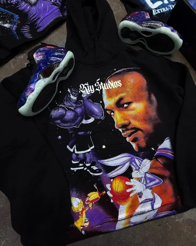 Punk Trend Gothic Skull Graphic T-Shirt – Oversized Streetwear Tee for Men - Image 3