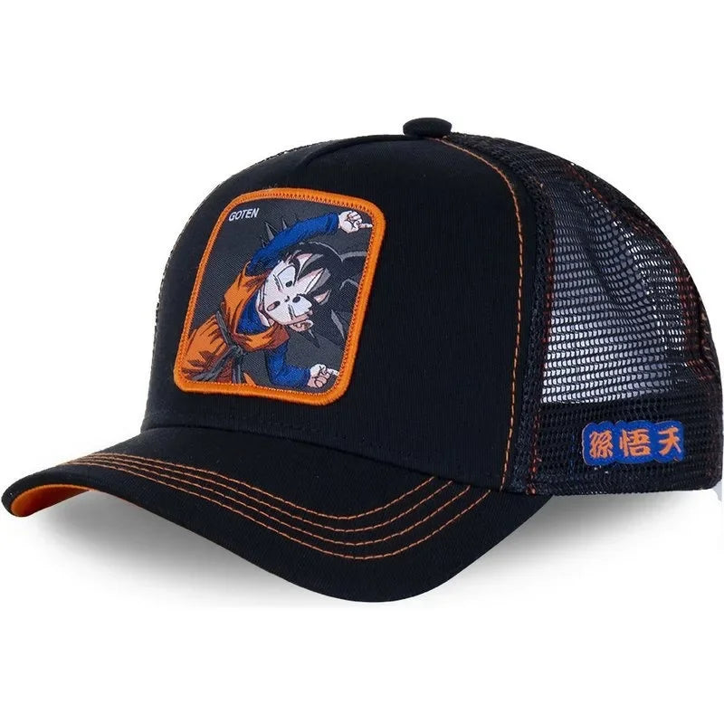 Dragon Ball Goku & Buu Embroidered Cap – Adjustable Trucker Mesh Hat for Men - Image 18