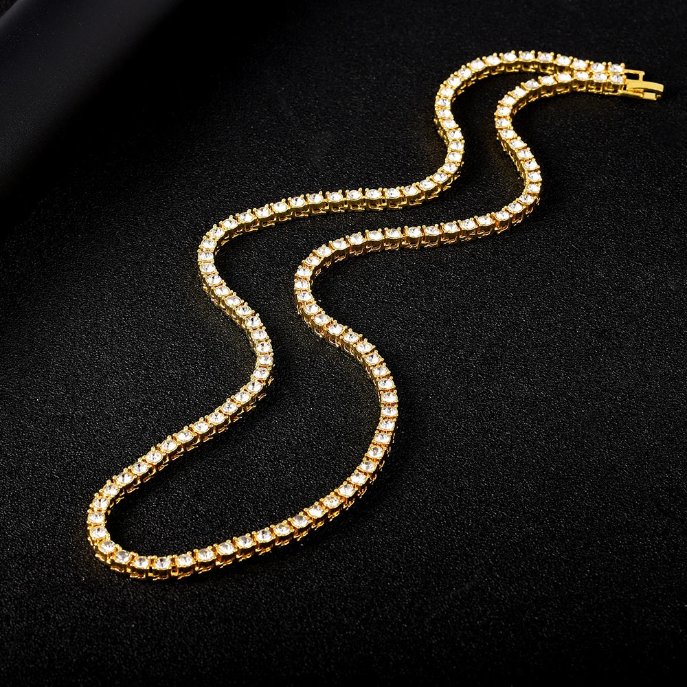 New Classical 4MM Tennis Chain Iced Out Necklace - Image 6