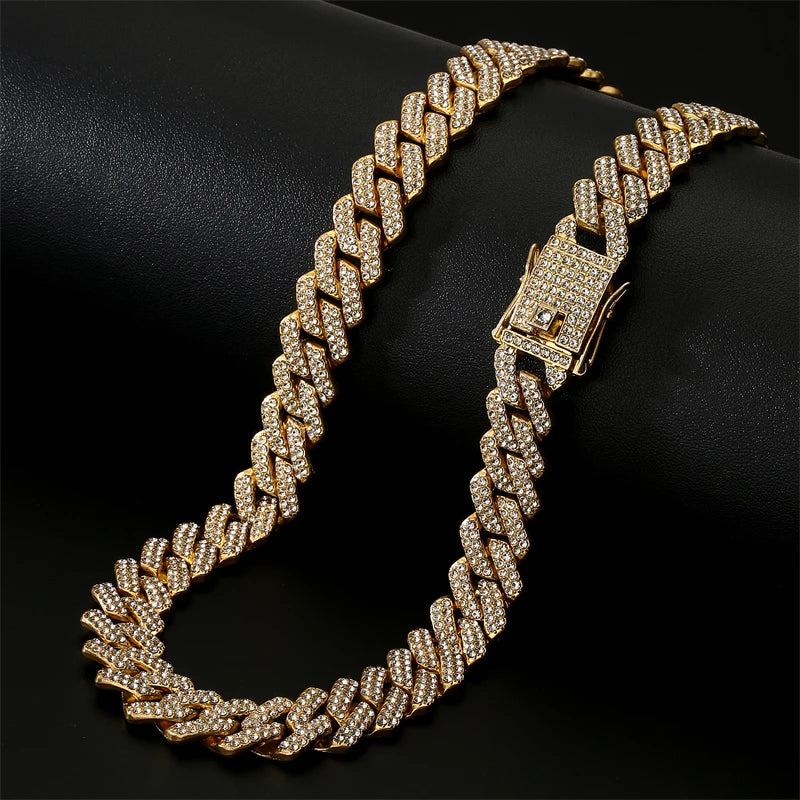 Gold & Silver Color Hip Hop Cuban Chain - Image 8