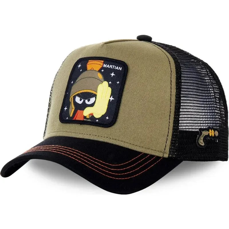 High-Quality Anime Cartoon Snapback – Unisex Cotton Mesh Trucker Baseball Cap for Men & Women - Image 17