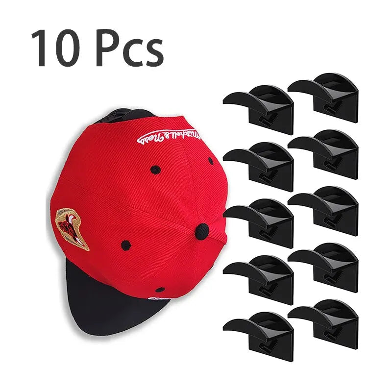 Minimalist Hat Hook Set – 5/10pcs Traceless Wall Hooks for Baseball Caps, Headphones & Accessories - Image 8