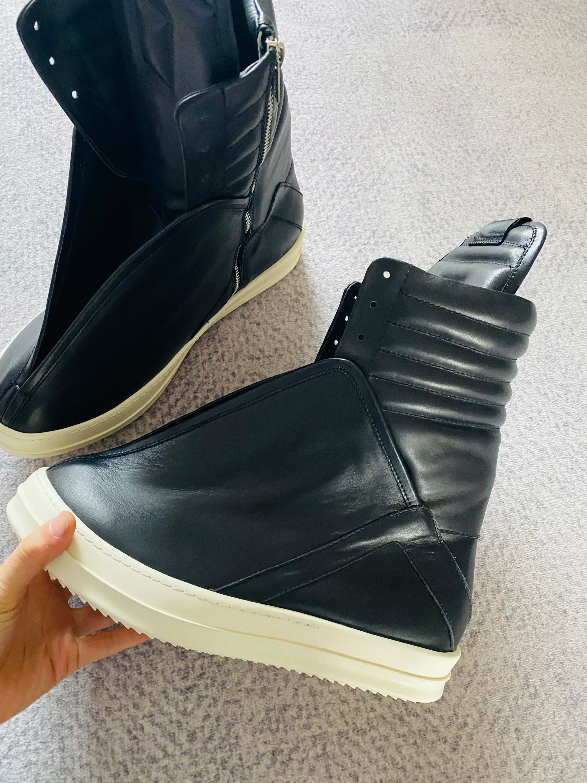 Original Design Big Fly Wing Punk Boots – Custom High-Top Genuine Leather Hip Hop Street Rock Boots - Image 6