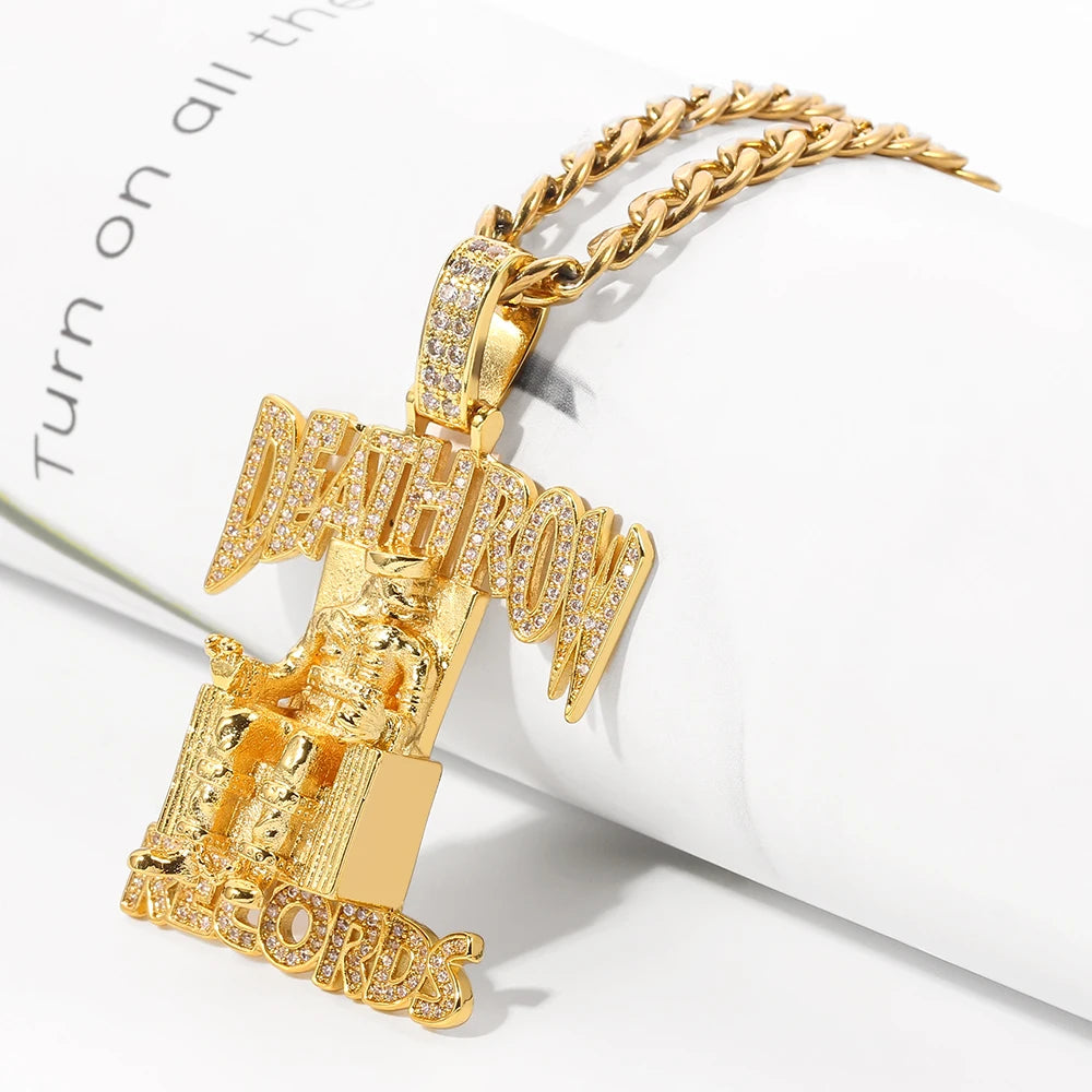 Hip Hop DEATHROW RECORDS Prisoner Necklace - Image 6