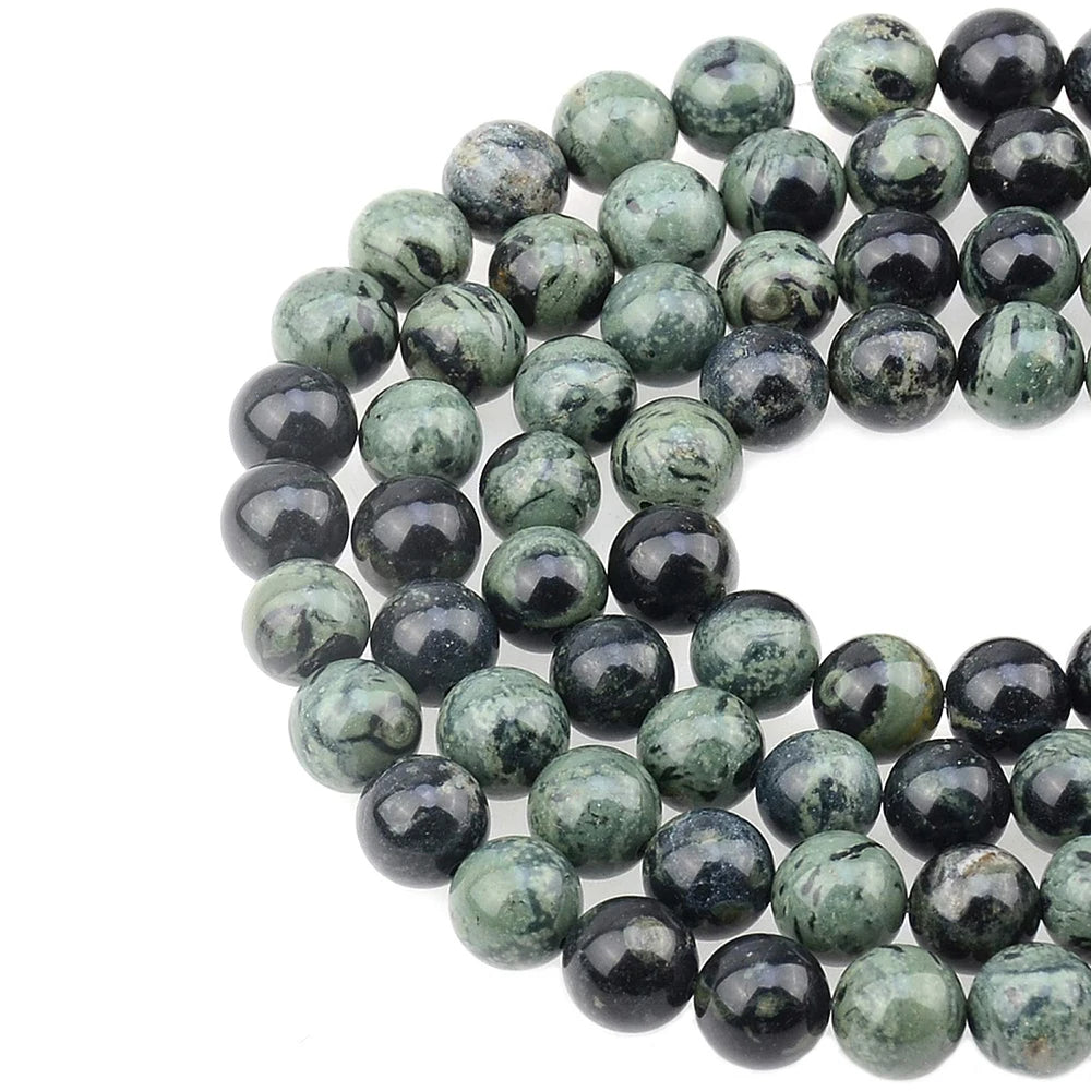 Natural Black Larvikite Labradorite Round Beads – Loose Stone Strand for DIY Jewelry Making - Image 23