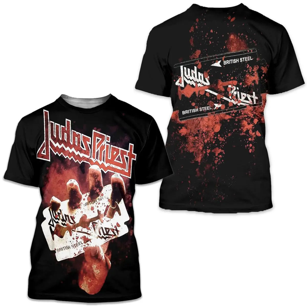 Judas Priest 3D Printed T-Shirt – Unisex Rock Band Streetwear Tee for Summer - Image 2