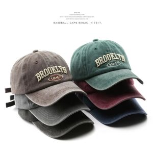 Brooklyn Alphabet Baseball Cap – Unisex Cotton Snapback Hat for Summer Street Style