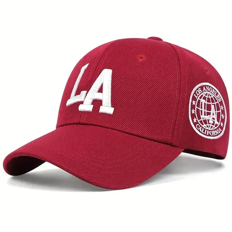 Unisex LA Letter Embroidery Snapback Cap – Adjustable Casual Hat for Spring & Autumn - Image 5