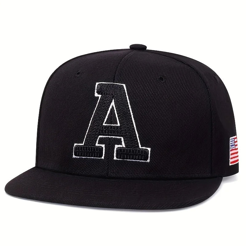 A Letter Embroidered Baseball Cap – Men’s Cotton Snapback Hat for Hip Hop & Outdoor Style - Image 13