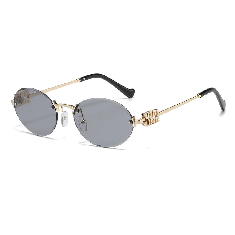 Oval Frameless UV400 Sunglasses – Unisex Summer Eyewear for Travel & Sun Protection - Image 6