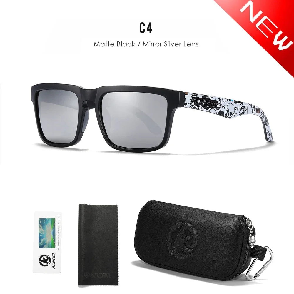 KDEAM Polarized Square Sunglasses – Unisex Outdoor UV400 Shades with Zipper Case - Image 29