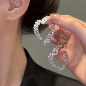 Luxury Zircon Flower Stud Earrings