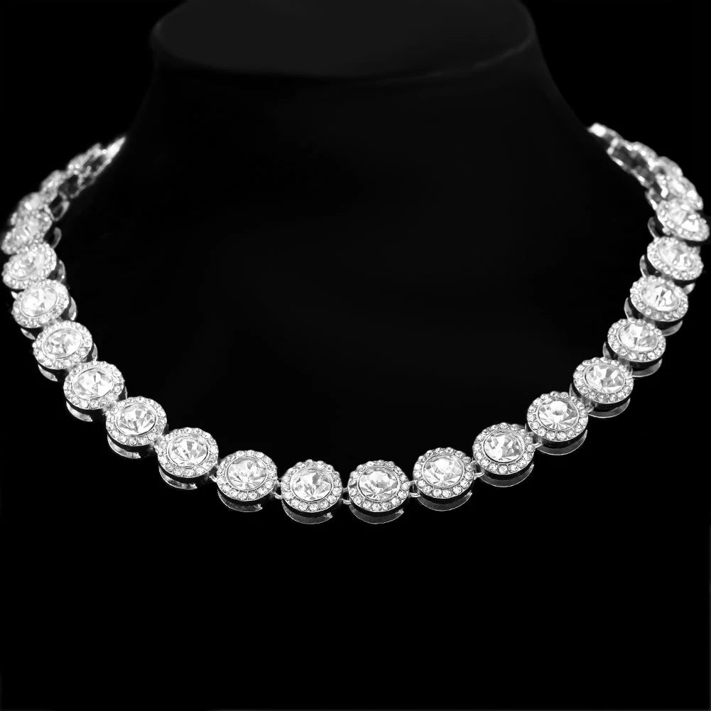 Bling Luxury Paved Crystal Heart Cuban Link Chain Necklace - Image 12